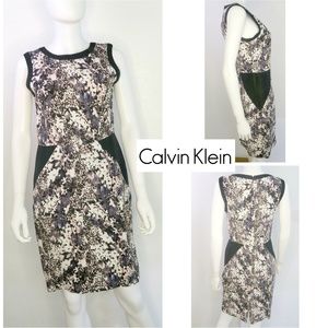 Calvin Klein Print Linen Shift Dress